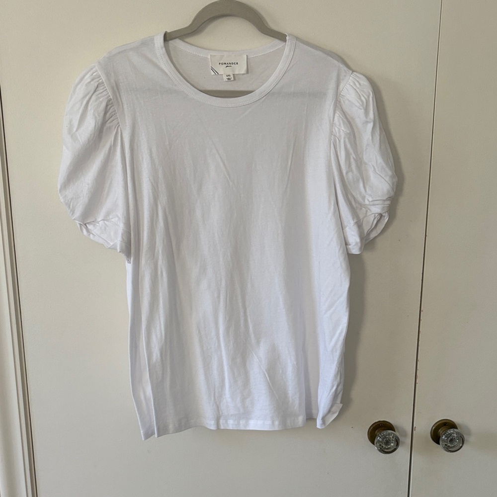 Tuckernuck Pomander Place White Puff Sleeve Top Size XXL